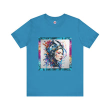 AI Cyberpunk Cyborg T-Shirt – Bold All-Over Print Tee for High-Fashion Streetwear – Futuristic LGBTQ+ Expression