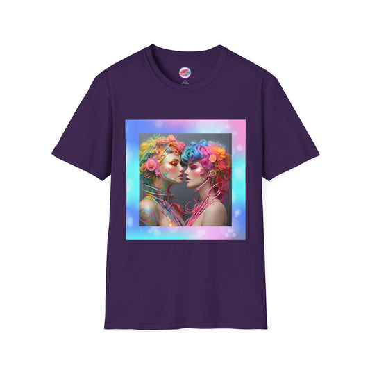 AI Rainbow Robot Trans Pride T-Shirt – Bold All-Over Print Tee for Inclusivity & Self-Expression – Love is Love Cyber Art
