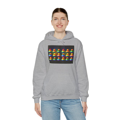 Rainbow Rubber Ducky Pride Hoodie – Cozy & Colorful All-Over Print Sweatshirt – Fun LGBTQ+ Streetwear & Pride Fashion