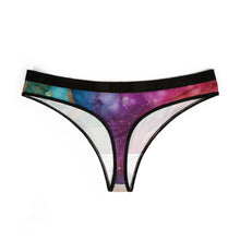 Rainbow Marble Magic Watercolor Thong – Artistic Multicolor Pride Underwear for Comfort & Style – Soft, Breathable & Elegant Fit