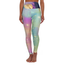 Cosmic Stardust Glow Leggings – Celestial Rainbow Pride Activewear | High-Waisted Stretchy Galaxy Leggings by Rainbowtique