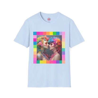 AI Rainbow Robot Trans Pride T-Shirt – Bold All-Over Print Tee for Inclusivity & Self-Expression – Love is Love Cyber Art