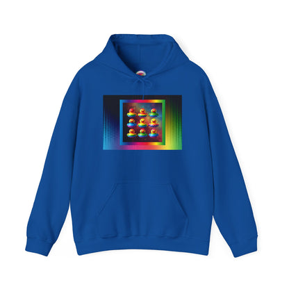 Rainbow Rubber Ducky Pride Hoodie – Cozy & Colorful All-Over Print Sweatshirt – Fun LGBTQ+ Streetwear & Pride Fashion