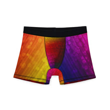 Rainbow Fire Magic Power Athletic Boxer Briefs – Soft & Breathable Underwear for Pride & Performance – Designed with Bold Fiery Gradient of Red, Orange, & Deep Purples