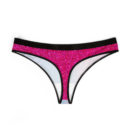 Rainbow Cotton Candy Cosmos Thong – Vibrant Galaxy Pattern from Rainbowtique’s Athletic Wear Collection