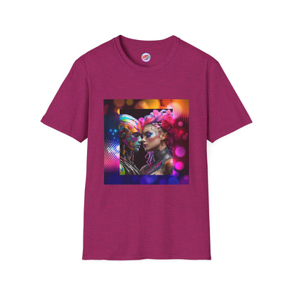 AI Rainbow Robot Love T-Shirt – Bold & Unique All-Over Print Tee – Vibrant LGBTQ+ Pride Streetwear