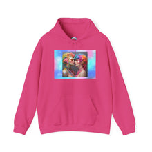 AI Rainbow Robot Trans Pride Love Hoodie – Vibrant & Cozy All-Over Print Sweatshirt – LGBTQ+ Futuristic Pride Fashion
