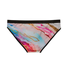 Rainbow Marble Magic Bikini Underwear – Soft & Breathable Pride Lingerie for Everyday Comfort – Abstract Watercolor Marble Print