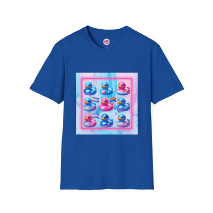 Rainbow Rubber Ducky Love T-Shirt – Uniquely You Trans Pride Rubber Duck Design – Cute & Playful LGBTQ+ Pride Fashion