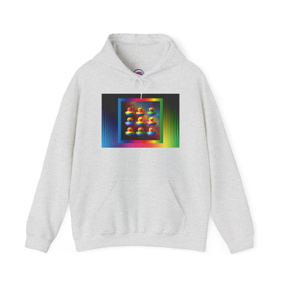 Rainbow Rubber Ducky Pride Hoodie – Cute & Cozy All-Over Print Sweatshirt – LGBTQ+ Equality & Everyday Comfort