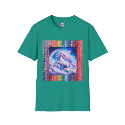Rainbow Fantasy Fairytale Unicorn T-Shirt – Whimsical All-Over Print Tee for LGBTQ+ Pride & Magical Self-Expression – Mythical Creature Dream Design