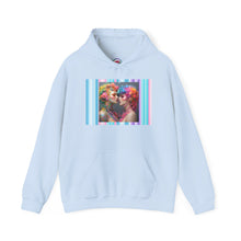 AI Rainbow Robot Trans Pride Hoodie – Cozy All-Over Print Sweatshirt for Warmth & Inclusivity – Love is Love Cyber Art