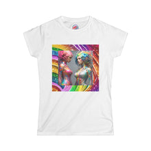 AI Rainbow Robot Love T-Shirt – Trendy & Comfortable All-Over Print Tee – LGBTQ+ Pride & Futuristic Fashion
