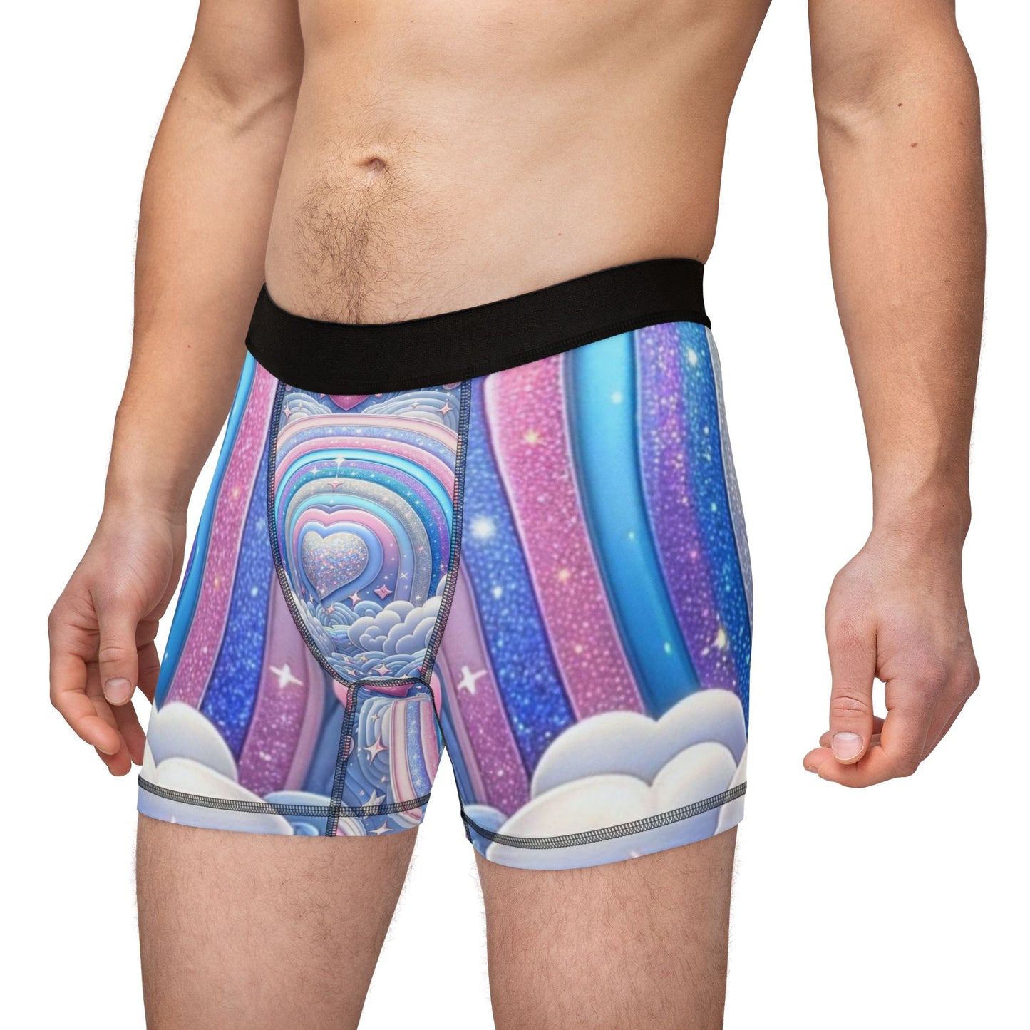 Rainbow Dreamscape Fantasy Fairytale Trans-Pride Boxer Briefs – Pastel Pride Underwear | Soft, Breathable & Ultra-Comfortable Fit